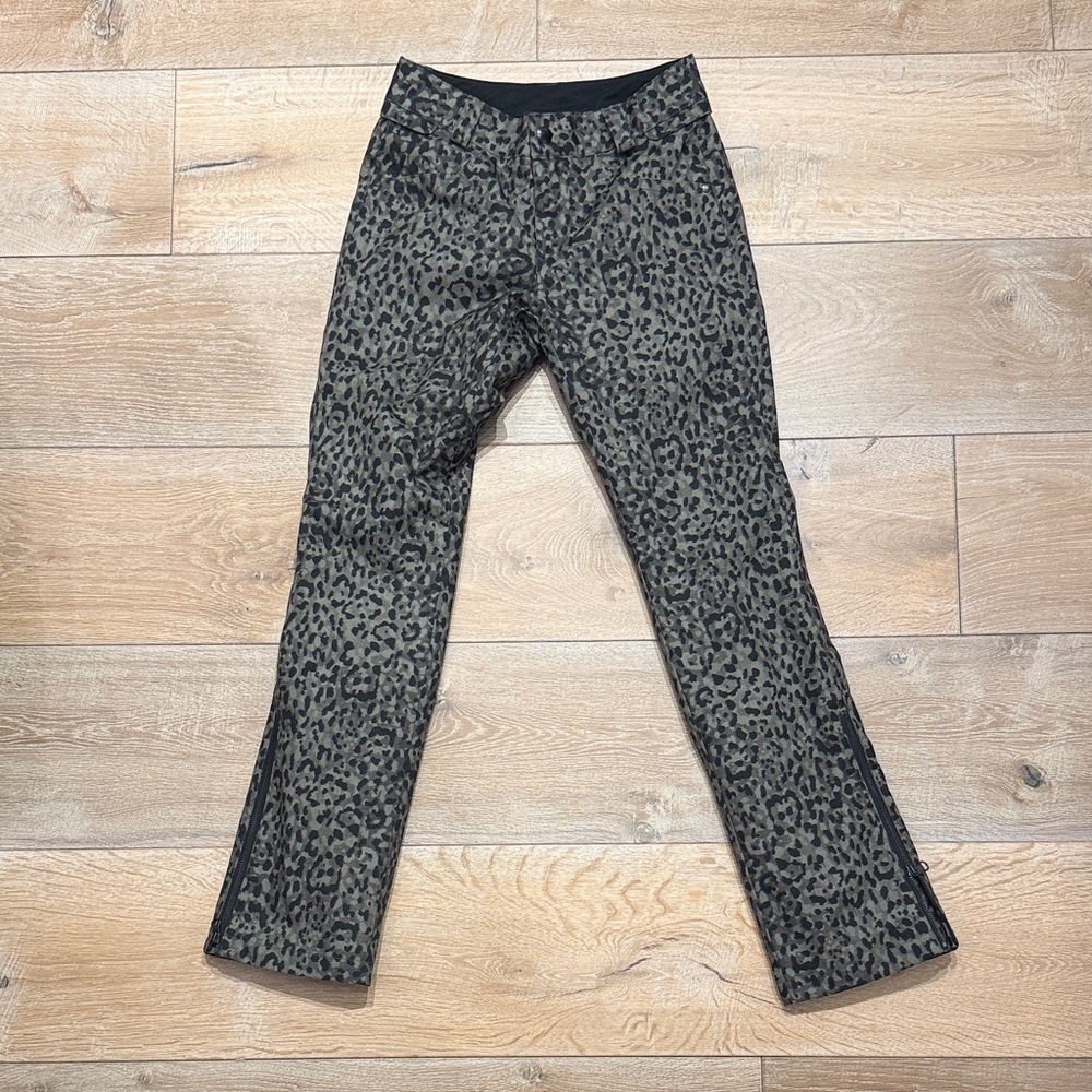Volcom Olive Green and Black Leopard Print Pants
